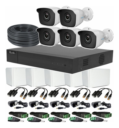 Kit Dvr 8ch 1080p+ 5 Camaras 1080p Hilook + Obsequios