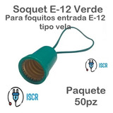 50 Pack Soquet E-12 Verde Colgante Mignon 