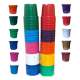 1000 Vasos Pote 6 Suculentas Lembrancinhas Coloridos 80ml