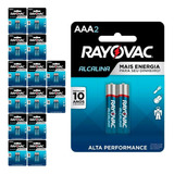 30 Pilhas Alcalinas Aaa 3a Palito Rayovac 15 Cart