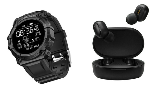 Reloj Smartwatch 119 Negro + Auriculares Inalámbricos Negro