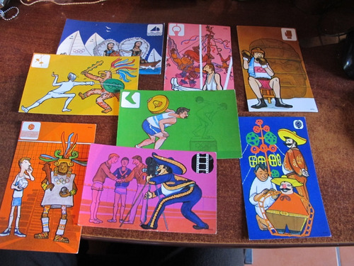 Set De 8 Antigua Postal De Los Juegos Olimpicos De 1968