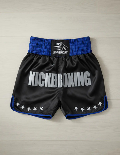 Calção Short Kickboxing  - Gp - Preto\u002Fazul - Uppercut | Frete grátis