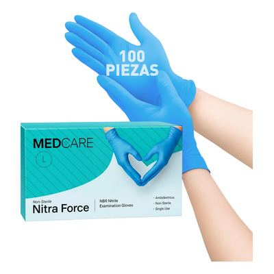 Pack 100 Guantes De Vinil Nitrilo Perfect Fit Talle Grande Azul | MercadoLibre