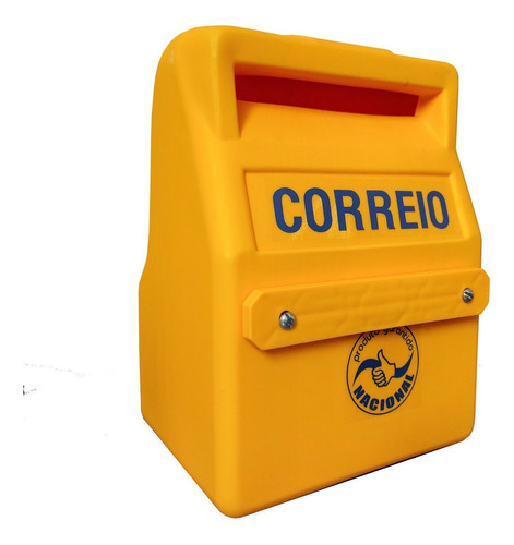 Caixa De Correio Correspondencia Reforçada Para Grade Cor Amarelo