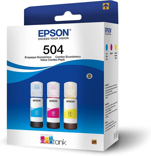 Kit 3 Tintas Epson T504 Ecotank Tinta Continua L4150 L4160