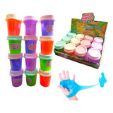 Slime Kit X12 Figuras Gel Moldeable Eco Recipiente Sorpresas