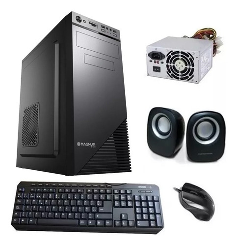 Gabinete Kit Magnumtech Mt-k835 Teclado Mouse Parl Fuente