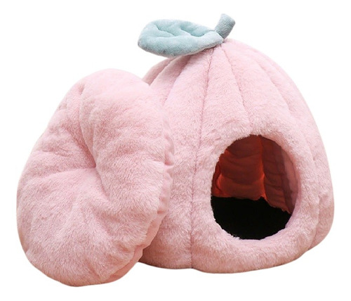 Cama Igloo Cueva Mascotas Gatos Zapallo Felpa Suave Talla S