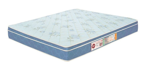 Colchão Casal Sleep Max Espuma D45 138x188x25cm Branco/azul 