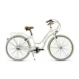 Bicicleta Urbana Femenina Raleigh Classic Lady R28 3v Frenos V-brakes Color Blanco Con Pie De Apoyo  