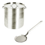 Olla 3 Litros De Acero Inox. Y Espumadera Precio Preferente