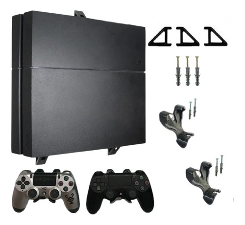 Suporte Parede Playstation 4 Fat (console+ 2 Controles) 2023