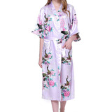 Batas De Baño En V Para Mujer, Kimono Con Forma De Pavo Real