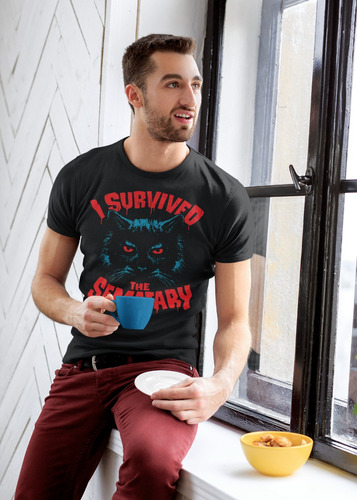 Camiseta Cementerio De Mascotas Gato I Survived The Sematary