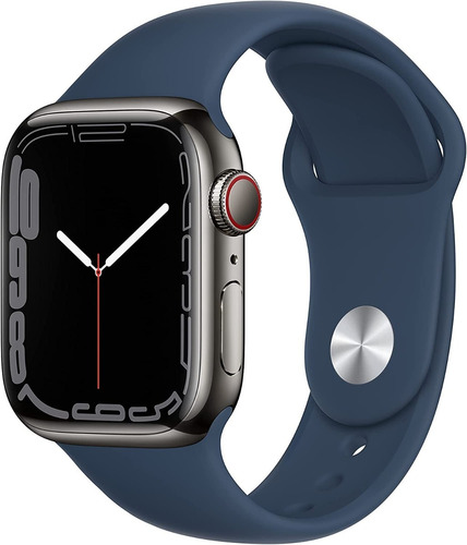 Apple Watch Series 7 45 Acero Graphite Abyss Blue Sport 4g