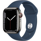 Apple Watch Series 7 45 Acero Graphite Abyss Blue Sport 4g