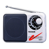 Rádio Portátil Tecsun R-201t Am/fm/tv Branco Importado 