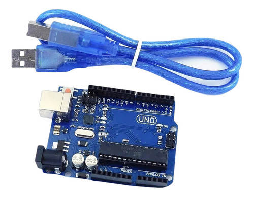 Arduino Uno R3 Original + Cable Usb Chip Desmontable Atmel