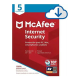 Mcafee Internet Security 2024 - 5 Pcs - 1 Año  En 15 Minutos