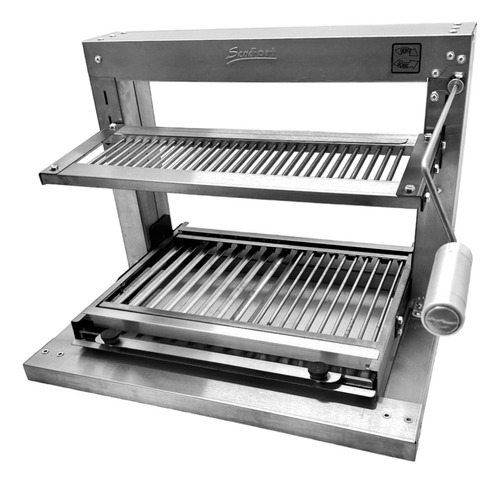 Grill Apartamento 58cm Suporte Flutuante Fundo Com Elevação