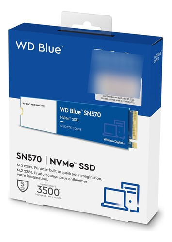 Disco Solido Western Digital 500gb Blue Sn570 Nvme Gtia.of.