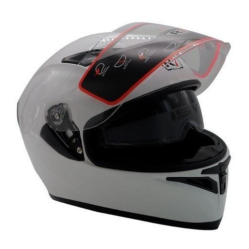 Casco Cerrado R7 Racing Painless Solid Talla L Blanco