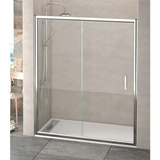 Shower Door Y Receptáculo 80x80x195 Vidrio Templado 