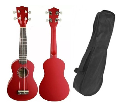 Ukulele Soprano Rojo Funda Ukelele Copacabana Cpuk020 +