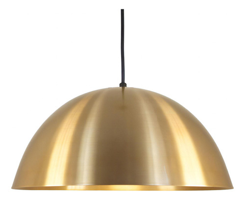 Luminária Pendente Dourado Sala Cozinha Balcão 37 Cm 1xe27