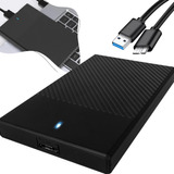 Case Para Hd Ssd Externo Note Pc Sata 2.5 Usb 3.0 Preto