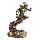 Escultura Hermes Dios Griego Del Olimpo Con Baño De Bronce 