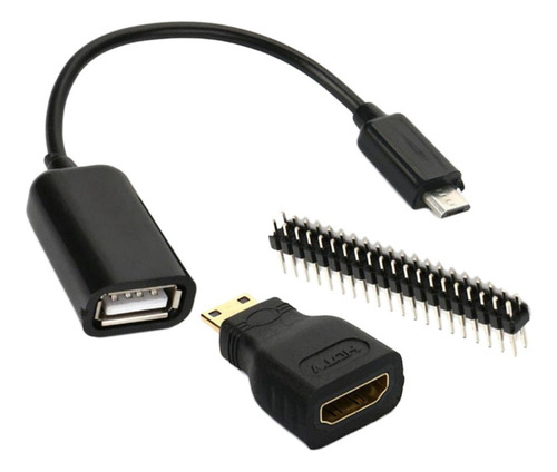 Mini Hdmi Macho A Hdmi Hembra Micro Usb Gpio Para Raspberry