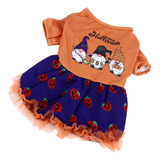 Vestido De Halloween Para Mascotas Con Estampado De Calabaza