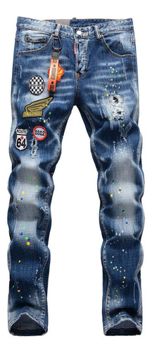 Jeans Dsquared2 Estilo Urbano Hip-hop De Moda Para Hombre