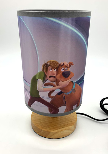 Lámpara De Mesa De Noche Scooby Scoob Base De Madera Para De