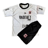 Conjunto Infantil Corinthians Futebol Camisa Short Uniforme