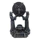 Incensário Cascata Baphomet Exclusivo Wiccaa 18cm