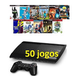Playstation 3 Ps3 Super Slim 250gb D.e.s.b.l.o.q.u.e.a.d.o + 50 Jogos + Garantia