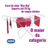 Varal De Chão 174 Cm Big Grande Resistente 25kg Roupas Mor  