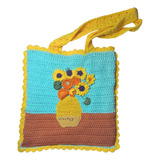 Cartera Tejida Crochet. Girasoles Van Gogh. Personalizado 