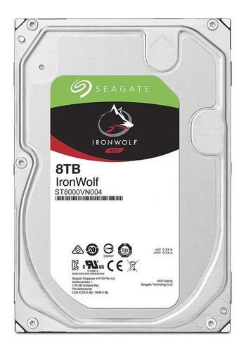 Disco Duro Para Nas Seagate Ironwolf 3.5 8tb Sata Iii 256mb