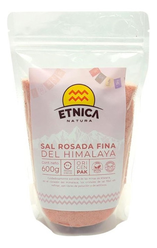 Etnica Natura Sal Rosada Fina Del Himalaya 600gr