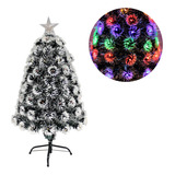 Árbol De Navidad Led Nevado Con Estrella 60 Cm Pino Navideño