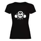 Polera De Mujer 100% Algodon Manga Corta - Strong - Gym 01