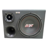 Caixa Trio Automotiva 12 Polegadas 300watts Boog Amplificada