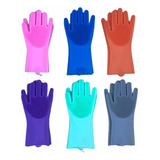 Guantes Silicona Esponja Lavaplatos Mascota Cocina Moderno