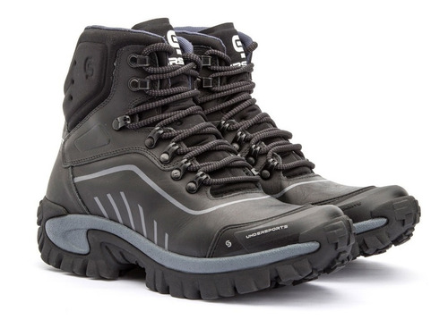 Bota Coturno Adventure Couro Undersports Bico Reforçado Pvc