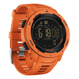 Relojes Sanda Con Cronógrafo Led Impermeables Para Hombre Color De La Correa Naranja