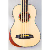 Ukulele Bajo Electroacústico Ukubass Funda Afinador Y Más Color Sin Trastes Decorado